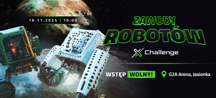 Plakat promujący zawody xchallenge.