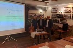 Partnerzy projektu od lewej: Tomasz Kossowski, Robert Stefko, Zsolt Conka - kolejno z Polski, Słowacji oraz Węgier,