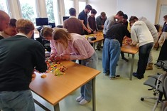 Studenci WEiI podczas warsztatu „Scrum w pigułce”,