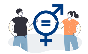 Grafika promująca równość płci na WEiI