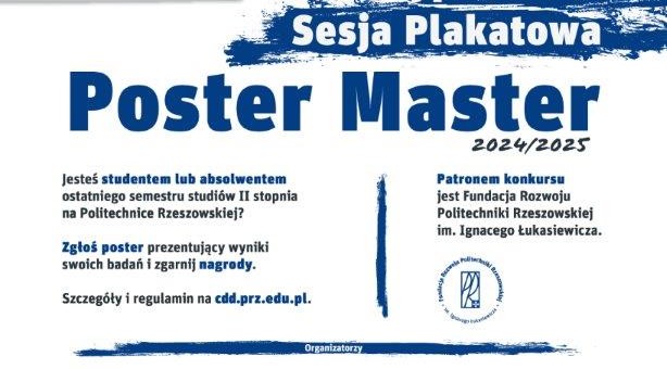 Plakat promujący konkurs "Poster Master 2024/2025" 
