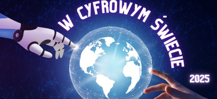 Grafika promująca audycję "W cyfrowym świecie 2025"