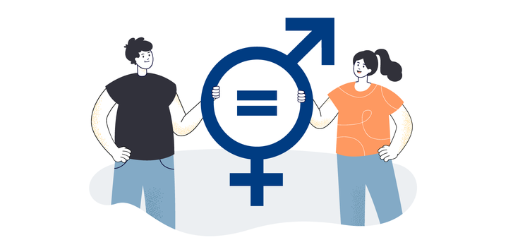 Grafika promująca równość płci na WEiI