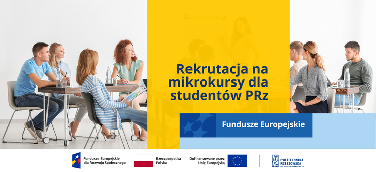 Rekrutacja na mikrokursy dla studentów PRz - grafika promująca rekrutację