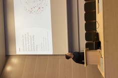 inż. Dawid Zając podczas wystąpienia,
