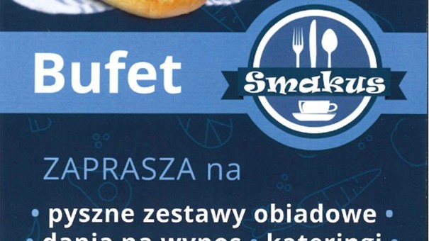 Plakat informujący o nowym bufecie.