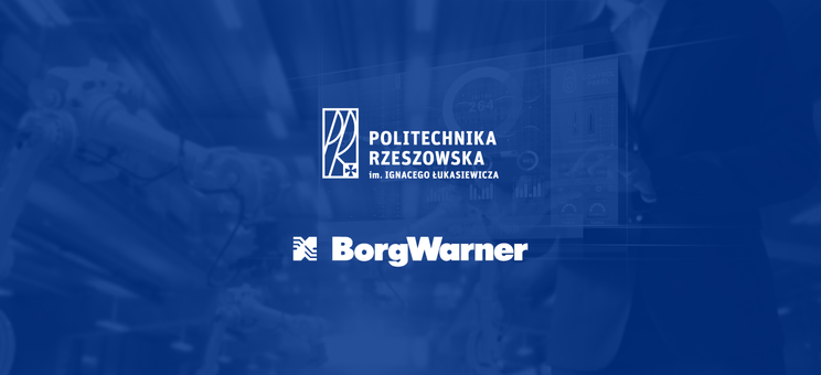 Loga: Politechnika Rzeszowska i BorgWarner