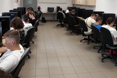 Uczniowie podczas warsztatów