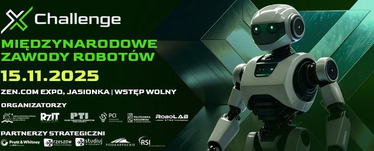 XChallenge - Międzynarodowe Zawody Robotów 15.11.2025 - baner promujący wydarzenie