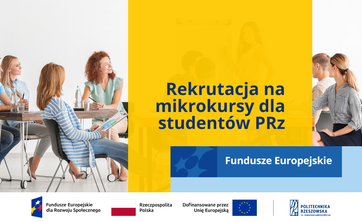 Rekrutacja na mikrokursy dla studentów PRz - grafika promująca rekrutację