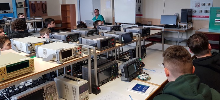 Uczniowie podczas zajęć